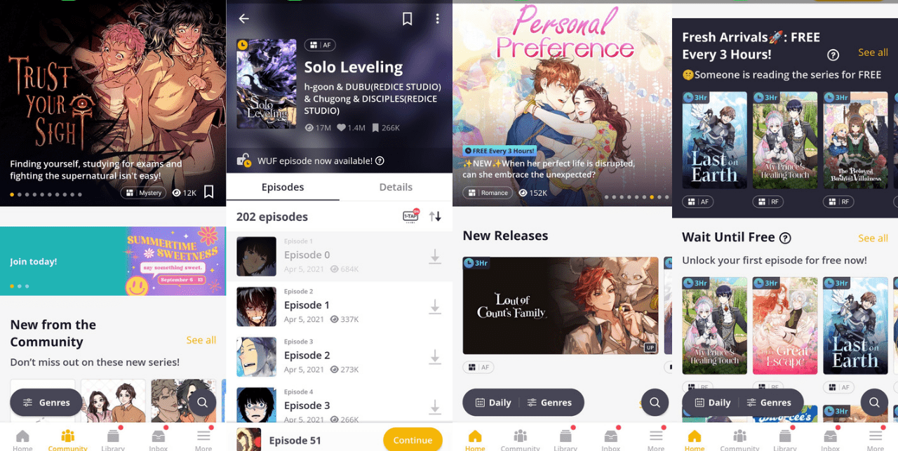 tapas manhwa and manga collection screenshot ios android